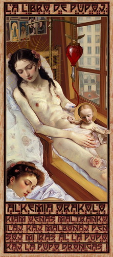 Transfusion: Book of Dolls; o/c; 47 x 21 in.; 2024