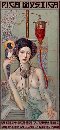 Transfusion: Mystical Magpie; digital sketch; 16 x 35 in.; 2025