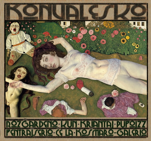 Rose Garden with Screaming Dolls; o/c; 27 x 29 in.; 2024