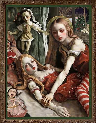 Christmas Elves; o/c; 18 x 24 in.; 2025